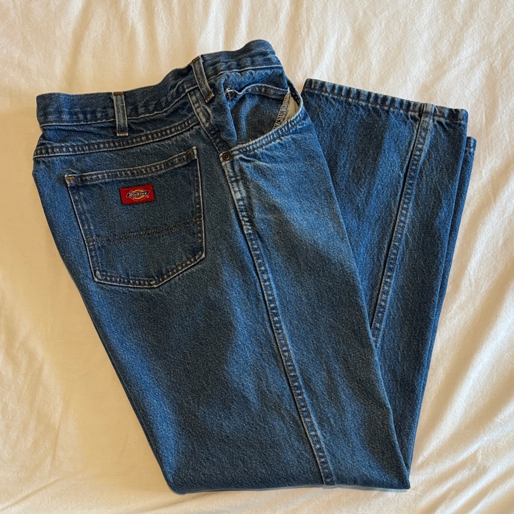 Dickies Men's Dark Blue Straight-Leg Jeans